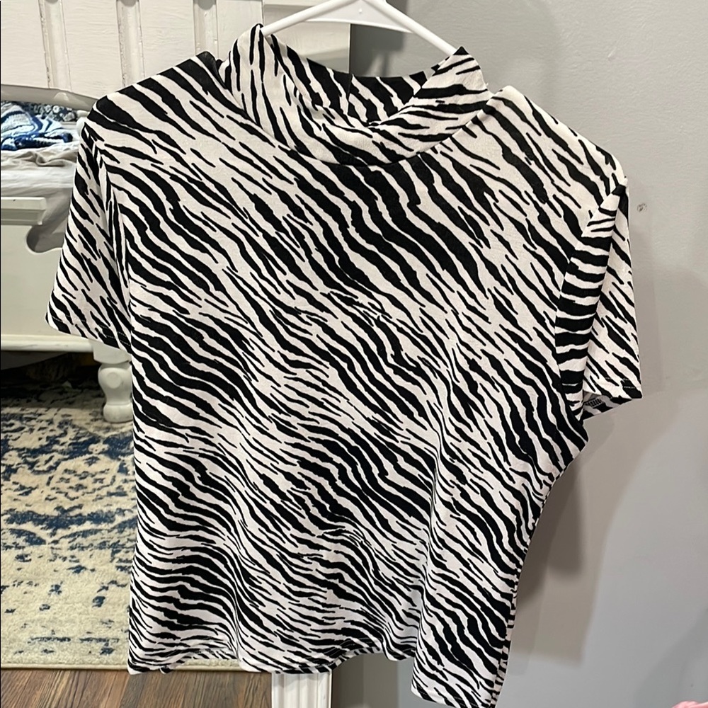 Zebra print top